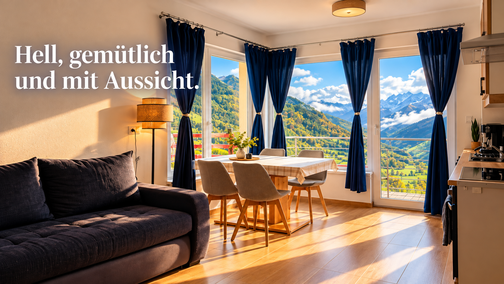 Helle Ferienwohnung mit beeindruckender Aussicht auf die Kärntner Bergwelt